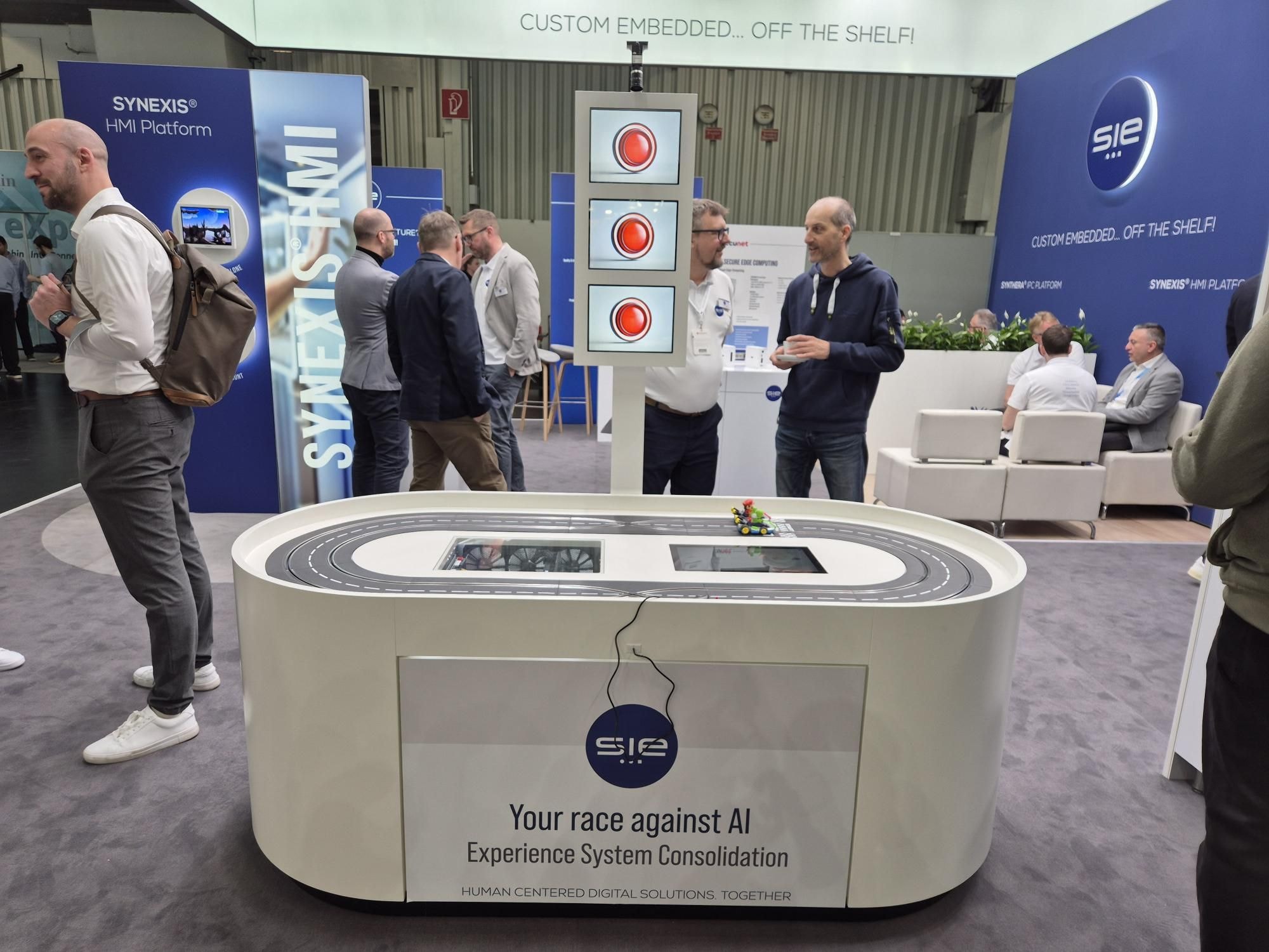Rennbahn auf der Messe